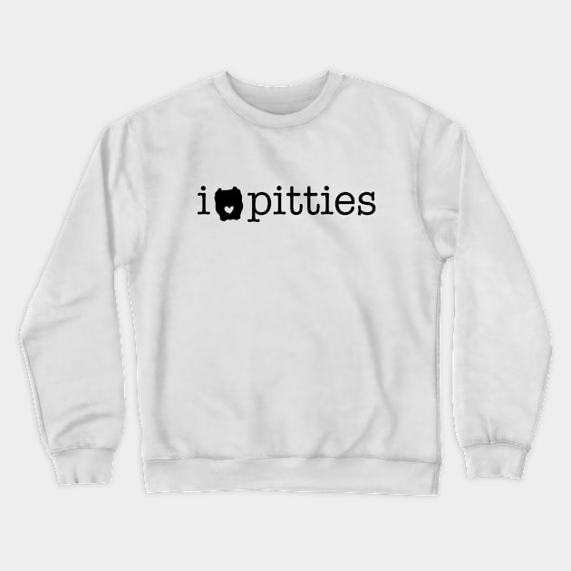 I Heart Pitties Crewneck Sweatshirt by doodleandluludesigns